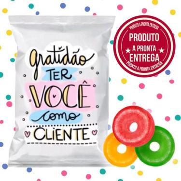 Imagem de 100 Balas Gratidão Ter Você Como Cliente Envio Imediato - JG Estilo e 