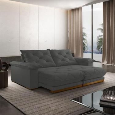 Imagem de Sofá Retrátil Marrocos 1,80M 02 Lugares Molas Ensacadas TXR, Cinza