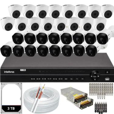 Imagem de Kit Cftv Intelbras 32 Câmeras Dvr 32 Canais MHDX 1232 Hd 3TB