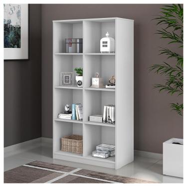 Imagem de Estante Livreiro Multiuso 8 Nichos Branco Side Caemmun