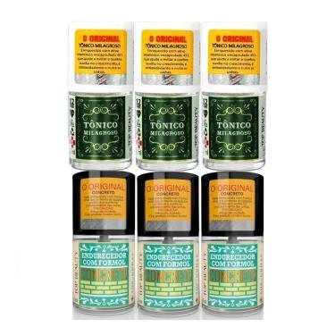 Imagem de 6 Bases Unhas Concreto Endurecedor + Base Tônico Milagroso