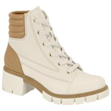Imagem de Coturno Feminino Moleca Bicolor Tratorado Off White-Feminino
