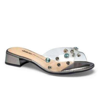 Imagem de Tamanco Dakota Transparente Sandália Feminina Salto Baixo-Feminino