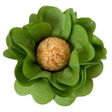 Imagem de 50 Forminhas Flor Doces Finos Super Volume em Papel Especial Tons Verdes (verde pistache)