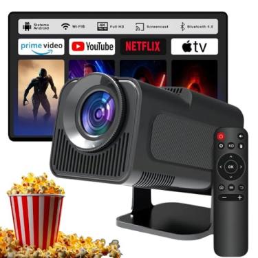 Imagem de Projetor HY320, Android Integrado, Wi-Fi 6, Bluetooth 5.0, Smart TV, Cinema em Casa Portátil, Compatível com Alexa
