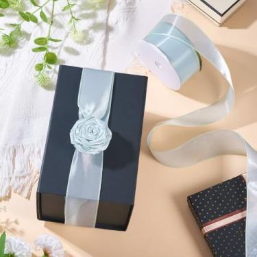 Imagem de Fita de organza de poliéster de 20 jardas/18,29 m 1,5 polegadas/38 mm de largura para decoração faça você mesmo, caixa de embrulho de presente, enfeite de pingentes, grampo de cabelo, vestido de festa