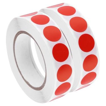 Imagem de Etiquetas adesivas QC de inventário 13 mm/0,5" vermelho para estoque de armazém de inventário, 2 rolos de 2000 peças