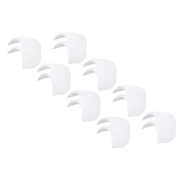 Imagem de 8 pares de ombreiras, almofadas de ombro de fantasia almofadas de esponja respiráveis cobertas gaze para mulheres roupas masculinas blazer terno casaco costura, branco, M