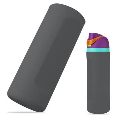 Imagem de Bota de silicone para garrafa de água Owala 680 g, capa protetora inferior antiderrapante com proteção total compatível com garrafa de água FreeSip presente para acessório de capa protetora Owala
