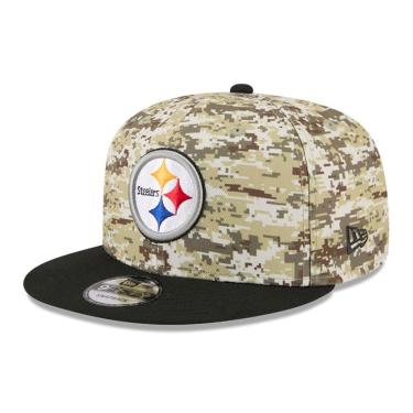 Imagem de BONE NEW ERA 9FIFTY PITTSBURGH STEELERS NFL SALUTE SERVICE 2025 MILITAR-Masculino