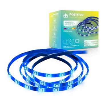 Imagem de Smart Fita Led Positivo RGB Wi-Fi 2ª Geração 14W 3M Com Alexa Ou Googl