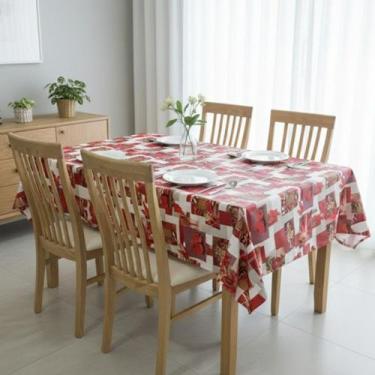 Imagem de Toalha de mesa retangular 6 lugares plástica térmica estampada - UZOO