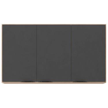 Imagem de Armário Aéreo Firenze 120cm 3 Portas 94331 Demóbile Avena Touch E Grafito