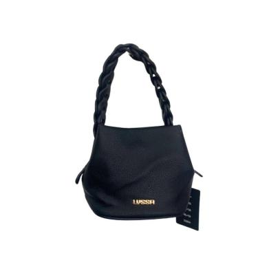Imagem de Bolsa Feminina Transversal Com Alça Trançada Lyssa Preta
