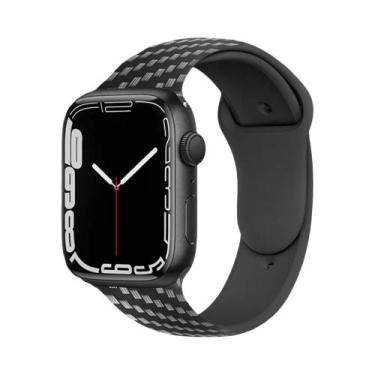 Imagem de Pulseira De Silicone Em Fibra De Carbono Para Apple Watch 46mm Ultra 3