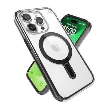 Imagem de Speck Capa transparente para iPhone 15 Pro - bloqueio antiderrapante ClickLock, feita para MagSafe, proteção contra quedas - resistente a arranhões, antiamarelamento, capa de telefone de 6,1 polegadas