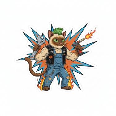 Imagem de Adesivo Decorativo para Carro e Moto, Modelo Gatinho (Adesivo80)