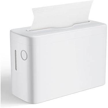 Imagem de Dispensador de toalha de papel, dispensador de toalha de papel dobrável comercial/dobra tripla/dobra em Z, dispensador de toalha de mão para banheiro, quarto, cozinha, vaso sanitário branco