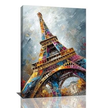 Imagem de Arte de parede da Torre Eiffel de Paris Arquitetura de Paris Decoração de parede em tela Europa Cidade Torre Eiffel Imagens Impressão Arte Arte Emoldurada Decorações Presentes para Sala de Estar