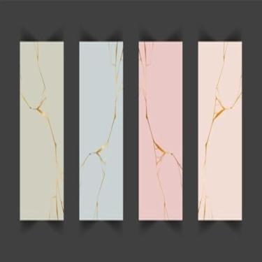 Imagem de Set de Quadros Decorativos Gold Kintsugi Backgrounds Arte Moderna Para Parede 30x30cm