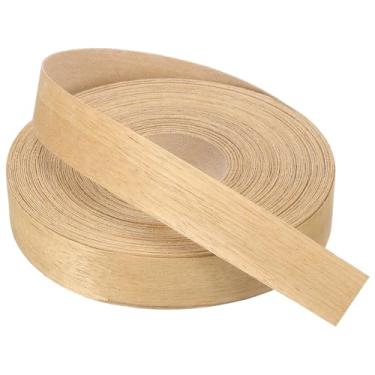 Imagem de PATIKIL Faixa de borda de limba preta, fita de folheado de madeira de 2,5 cm x 15,2 m, pré-colada, borda de borda de compensado flexível com adesivo hot melt para restauração de móveis
