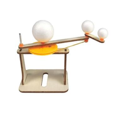 Imagem de Experiência científica DIY Wooden Orrery Three-Sphere Kids - yiweisai