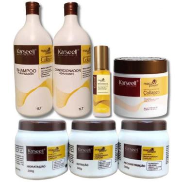 Imagem de Kit Karseell Exclusivo 7 Itens Shampoo Condicionador Óleo Máscaras Cro