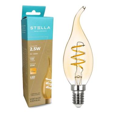 Imagem de Lâmpada Led Vela Torto Espiral 2,5W 220V E14 Vintage - STELLA, 220V