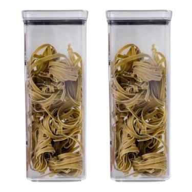 Imagem de Kit 2 Potes Herméticos Lumini Quadrado 2,200 ML 1163 Paramount