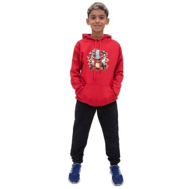 Imagem de Conjunto de Moletom Canguru Infantil Menino Estampa de Dinossauro Com Calça Alta Qualidade