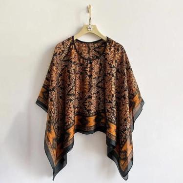 Imagem de Pashmina De Seda Feminina De 110cm, Estampa De Moda De Verão, Protetor