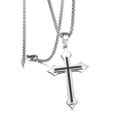 Imagem de Colar em Aço Inox Crucifixo Medieval