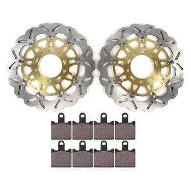 Imagem de Discos e pastilhas de rotores de freio dianteiro Arashi para Kawasaki Ninja ZX6R 2007-2016, Z750R 2011-2012 ABS inclui, ABS Z1000 2007-2009 incluído, acessórios de motocicleta dourado