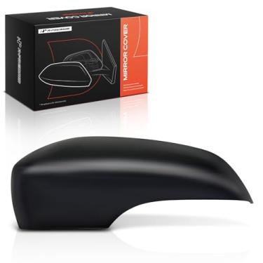 Imagem de A-Premium Tampa do espelho retrovisor do lado do motorista - compatível com Chevrolet Spark 2016-2022 - preto liso, sem orifício de seta