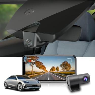 Imagem de Fitcamx Frontal 2K+Traseira 1080P Dash Cam Adequada para Hyundai IONIQ 6 2023-2025 Limited SEL (Tem Auto-Dimming), OEM Estilo, 2 Canais HD Vídeo, WiFi, Loop Gravação, G-Sensor, Plug&Play, 64GB Cartão