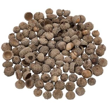 Imagem de PH PandaHall 200 peças de decoração de bolota enchimento de vaso de Natal mini bolotas de madeira para artesanato, bolotas naturais concha bolota bonés tops para decoração de mesa outono Halloween