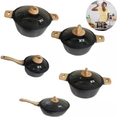 Imagem de Panelas Cerâmica Cor Preta Para Presente Entrega Rápida