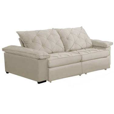 Imagem de Sofá Retrátil E Reclinável 2,20m Clara | Conforto Premium E Design Elegante Bege