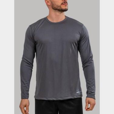 Imagem de Blusa Térmica Masculina Proteção UV 50+ Camisa Manga Longa Malha Fria 