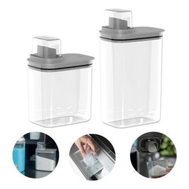 Imagem de Kit 2 Dispenser Porta Sabão Líquido Multiuso 1,5L+2,3L - Ou