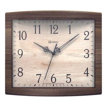 Imagem de Relógio De Parede Retangular Base Pintada A Mão Herweg 6903 único