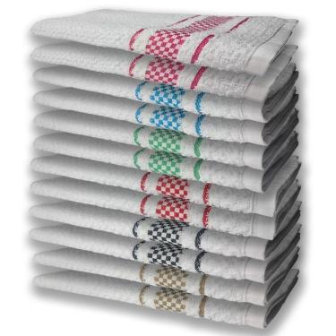 Imagem de 12 Panos De Prato Atoalhado Felpudo Premium Mr+pr+vm+vd+az+rs