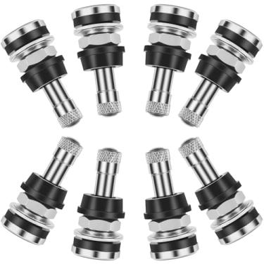 Imagem de Wlnynir Pacote com 8 hastes de válvula de pneu TR416, hastes de válvula sem câmara de alta pressão 200 PSI, hastes de válvula de latão, válvula Schrader, válvula Schrader, serve para furos de aro de