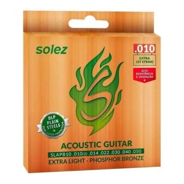 Imagem de Jogo De Cordas P-violão Solez P.bronze 0.010"-0.050" Slapb10