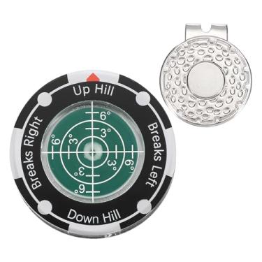 Imagem de YELARXI Leitor verde golfe, marcador de bola de golfe com bolha de auxílio de leitura verde de alta precisão e clipe magnético para tampa - adequado para (treinamento/acessórios/presente/homens e