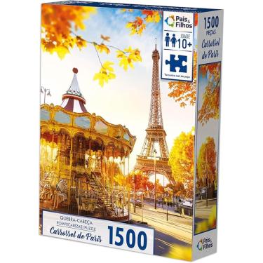 Imagem de Quebra Cabeça 1500 Peças Torre Eiffel Carrossel De Paris - Pais E Filhos 115476