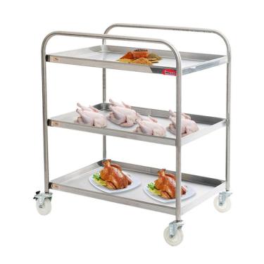Imagem de Carro De Serviço Para Transporte 3 Bandejas 80cm X 52cm Inox 430 - Imeca