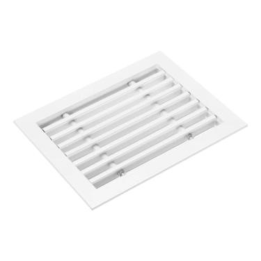 Imagem de PATIKIL Grade de ventilação de ar de barra linear de 20 x 15 cm, 1 peça de alumínio removível com tampa de ventilação para teto, fornecimento e retorno de ar HVAC de parede lateral, branco