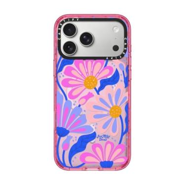Imagem de CASETiFY Capa Impact para iPhone 17 Pro Max [fina/compatível com Magsafe/2,5 m. Proteção contra quedas de grau militar 4X] - Margarida mística - Rosa