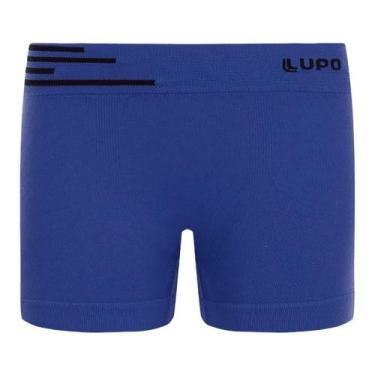 Imagem de Cueca Lupo Boxer Microfibra Sem Costura Infantil 132-002, Azul nautico